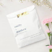 Minimale hedendaagse blauwe typografie bedankzakje (Gezegeld)