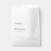 Minimale hedendaagse blauwe typografie bedankzakje (Voorkant)