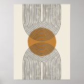 Minimale hedendaagse kunst met boog en cirkel poster (Voorkant)