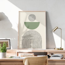 Minimale hedendaagse kunst met geometrische boog