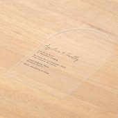 Minimale hedendaagse moderne elegante bruiloft acryl uitnodigingen (Laagn)