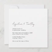 Minimale hedendaagse moderne elegante bruiloft kaart (Voorkant)