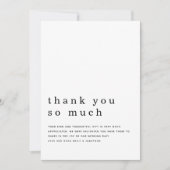 Minimale hedendaagse Pas getrouwd Foto bedankt Kaart (Voorkant)