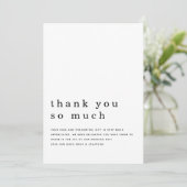 Minimale hedendaagse Pas getrouwd Foto bedankt Kaart (Staand voorkant)