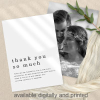 Minimale hedendaagse Pas getrouwd Foto bedankt