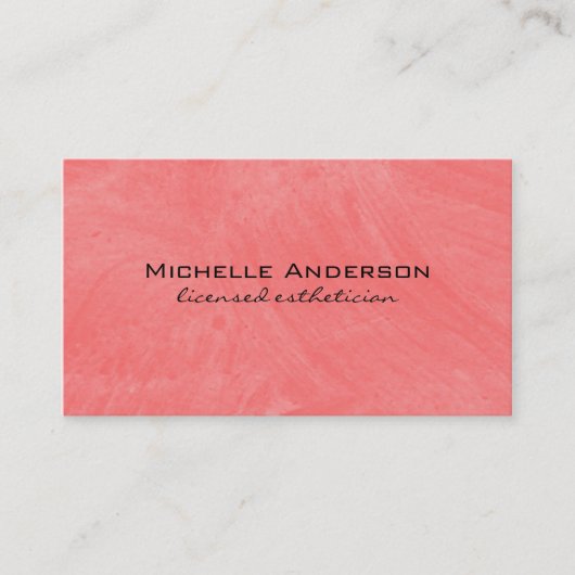 Minimale hedendaagse roze visitekaartje (Voorkant)