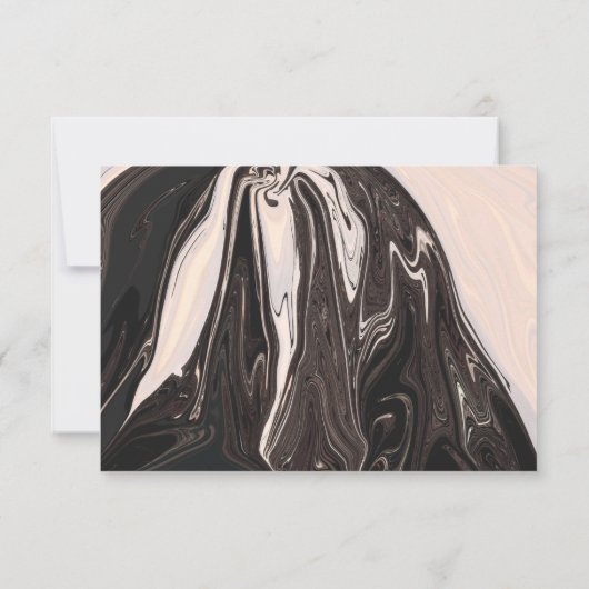 Minimale hedendaagse zwarte en witte bruiloft RSVP kaartje (Achterkant)