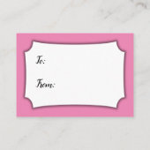 Minimale helder roze cadeautje voor een bruidsfees informatiekaartje (Achterkant)