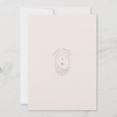 Minimale hemelholistische maan & sterren monogram kaart (Achterkant)