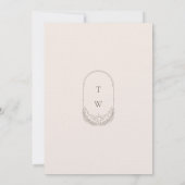 Minimale hemelholistische maan & sterren monogram kaart (Achterkant)