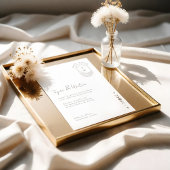 Minimale hemelholistische maan & sterren monogram kaart