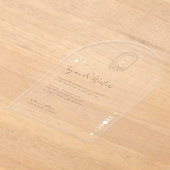 Minimale Hemelse Boho Maan & Sterren Boog Huwelijk Acryl Uitnodigingen (Laagn)