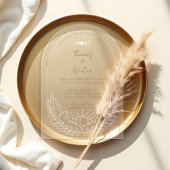 Minimale Hemelse Holistische Boho Maan & Sterren B Acryl Uitnodigingen