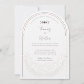 Minimale Hemelse Holistische Boho Maan & Sterren B Kaart (Voorkant)