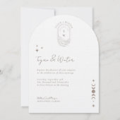 Minimale Hemelse Holistische Boho Maan & Sterren B Kaart (Voorkant)