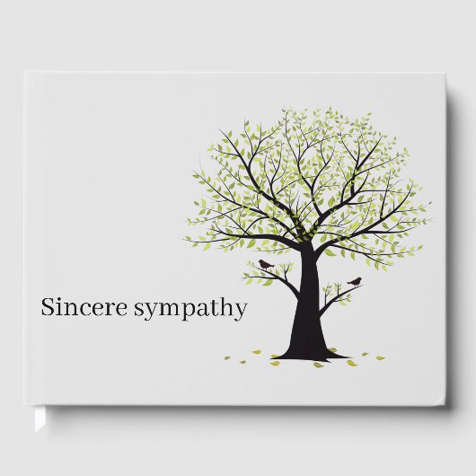 Minimale herdenking sincere sympathie gastenboek (Voorkant)