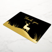 Minimale herdenkingsbegrafenis zwart en goudder folie uitnodiging (Gedraaid)