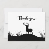 Minimale herdenkingsbegrafenis zwart-wit bedankkaart (Voorkant)