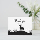 Minimale herdenkingsbegrafenis zwart-wit bedankkaart (Staand voorkant)