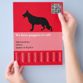 Minimale herdershond gepersonaliseerd flyer (Hand)