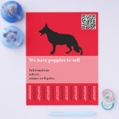 Minimale herdershond gepersonaliseerd flyer (Enkel)