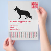 Minimale herdershond gepersonaliseerd flyer (Hand)