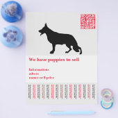 Minimale herdershond gepersonaliseerd flyer (Enkel)