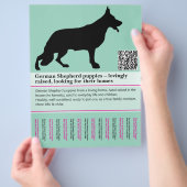 Minimale herdershond gepersonaliseerde flyer (Hand)