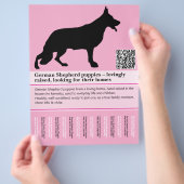 Minimale herdershond gepersonaliseerde flyer (Hand)