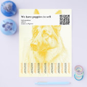Minimale herdershond gepersonaliseerde flyer (Enkel)
