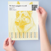 Minimale herdershond gepersonaliseerde flyer (Hand)