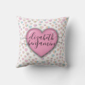 Minimale Herfst in Love Heart met hartspuwen Kussen (Achterkant)