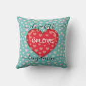 Minimale Herfst in Love Heart met hartspuwen Kussen (Achterkant)