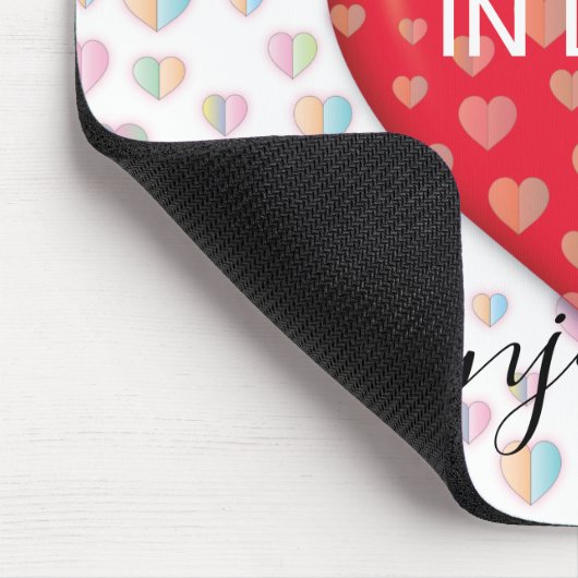 Minimale Herfst in Love Heart met hartspuwen Muismat (Hoek)