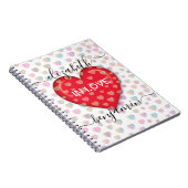 Minimale Herfst in Love Heart met hartspuwen Notitieboek (Rechterzijde)