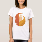 Minimale Herfst Kaars Cozy Fall T-shirt (Voorkant)