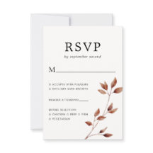 Minimale Herfst Leaf Botanical Wedding