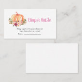 Minimale Herfst pompoen Baby shower luierspoel Visitekaartje (Voorkant / Achterkant)