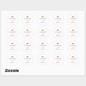 Minimale Herfst Terracotta Leaf Envelope Seal Ronde Sticker (Vel)