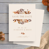 Minimale Herfst Terracotta Leaves Flat Save The Date