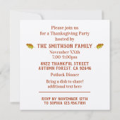 Minimale herfst thanksgiving familie ontmoeting fe kaart (Achterkant)