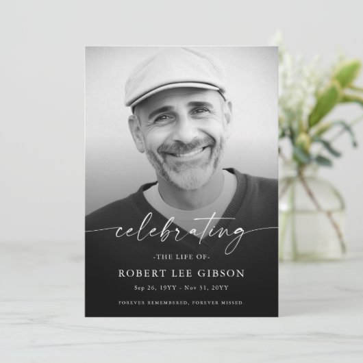 Minimale herfst van het Programma van de begrafeni Programmakaart (Staand voorkant)