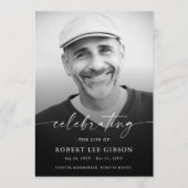 Minimale herfst van het Programma van de begrafeni Programmakaart (Voorkant)