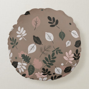 Minimale herfstbladeren rond kussen