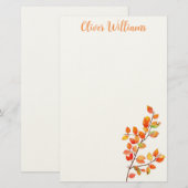 Minimale herfstbladeren stationery briefpapier (Voorkant / Achterkant)
