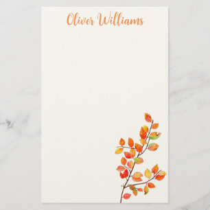Minimale herfstbladeren stationery briefpapier