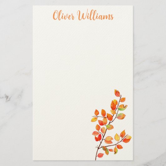 Minimale herfstbladeren stationery briefpapier (Voorkant)