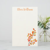Minimale herfstbladeren stationery briefpapier (Staand voorkant)