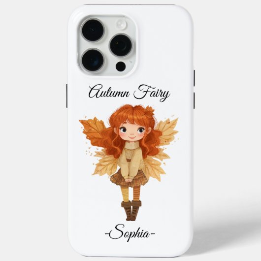 Minimale herfstfee – gepersonaliseerd Case-Mate iPhone case (Achterkant)