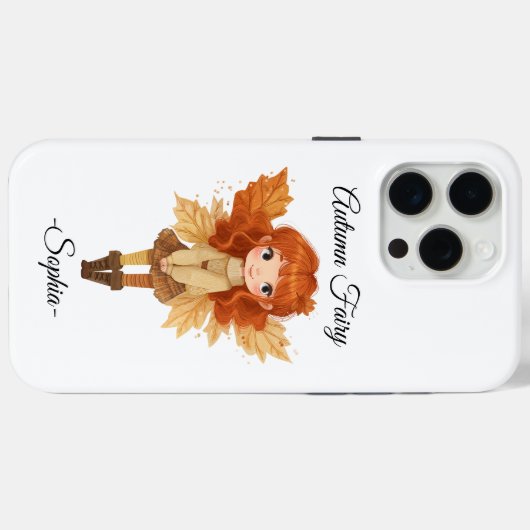 Minimale herfstfee – gepersonaliseerd Case-Mate iPhone case (Achterkant (horizontaal))
